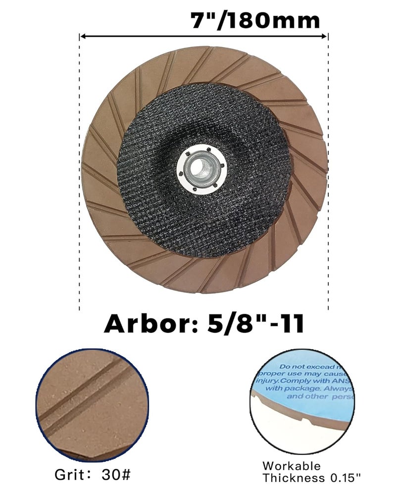 ComeFloor Concrete Grinding Cup Wheel 7 Inch Ceramic Diamond Cup Wheel for Floor Grinding, Fits 5/8"-11 Arbor Angle Grinder (30#) - Image 4